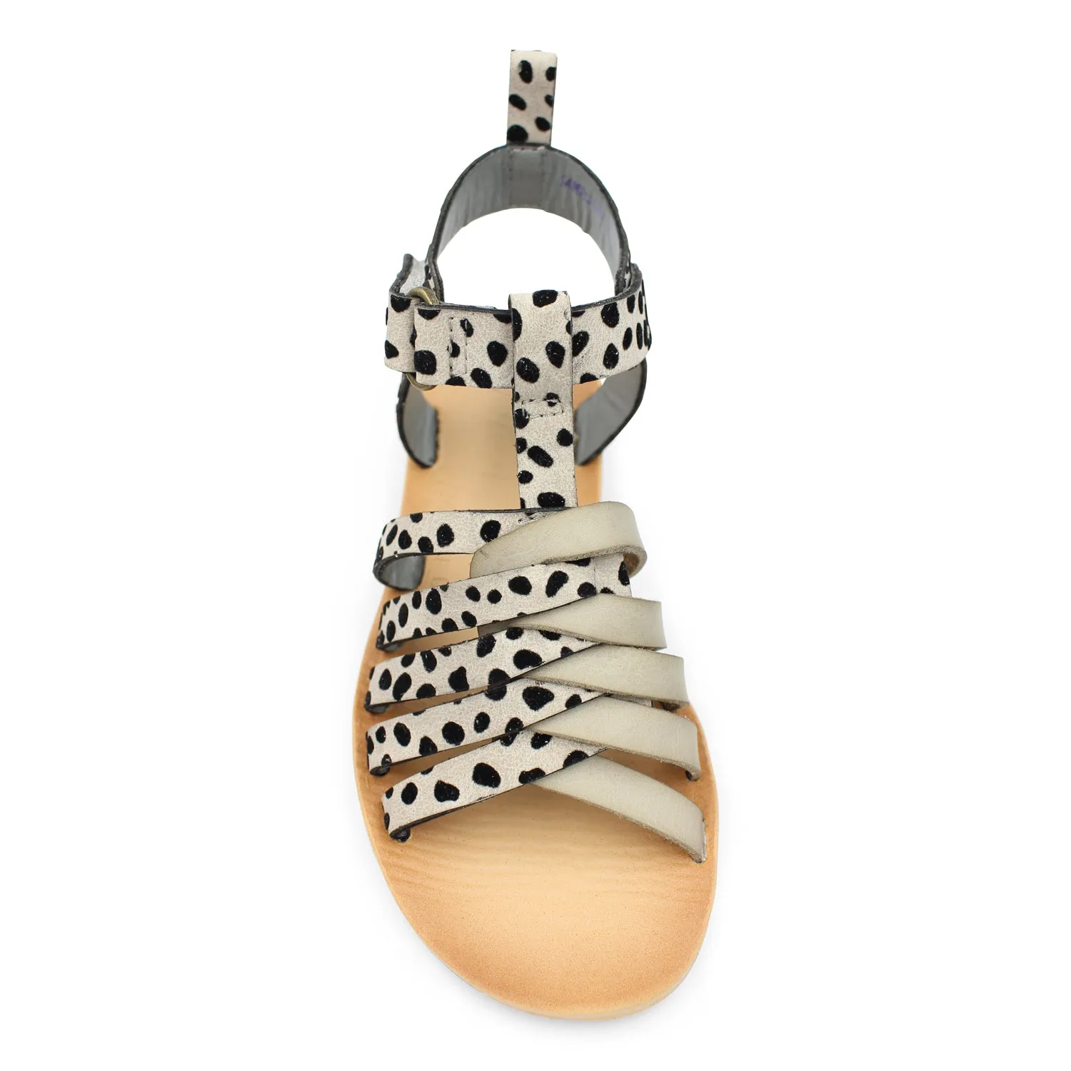 Blowfish Drizzle | White Sand Leopard Big Kid Sandals