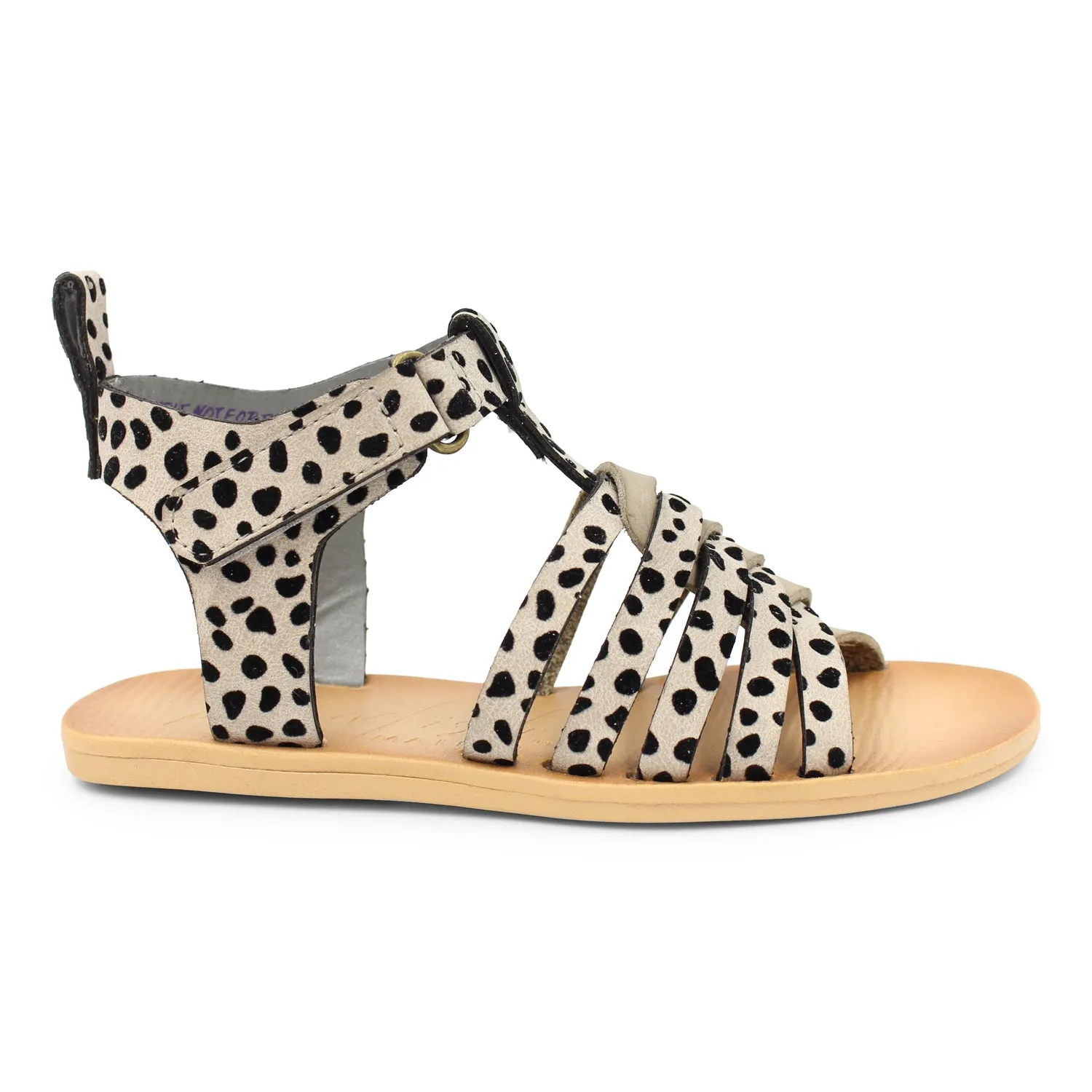 Blowfish Drizzle | White Sand Leopard Big Kid Sandals