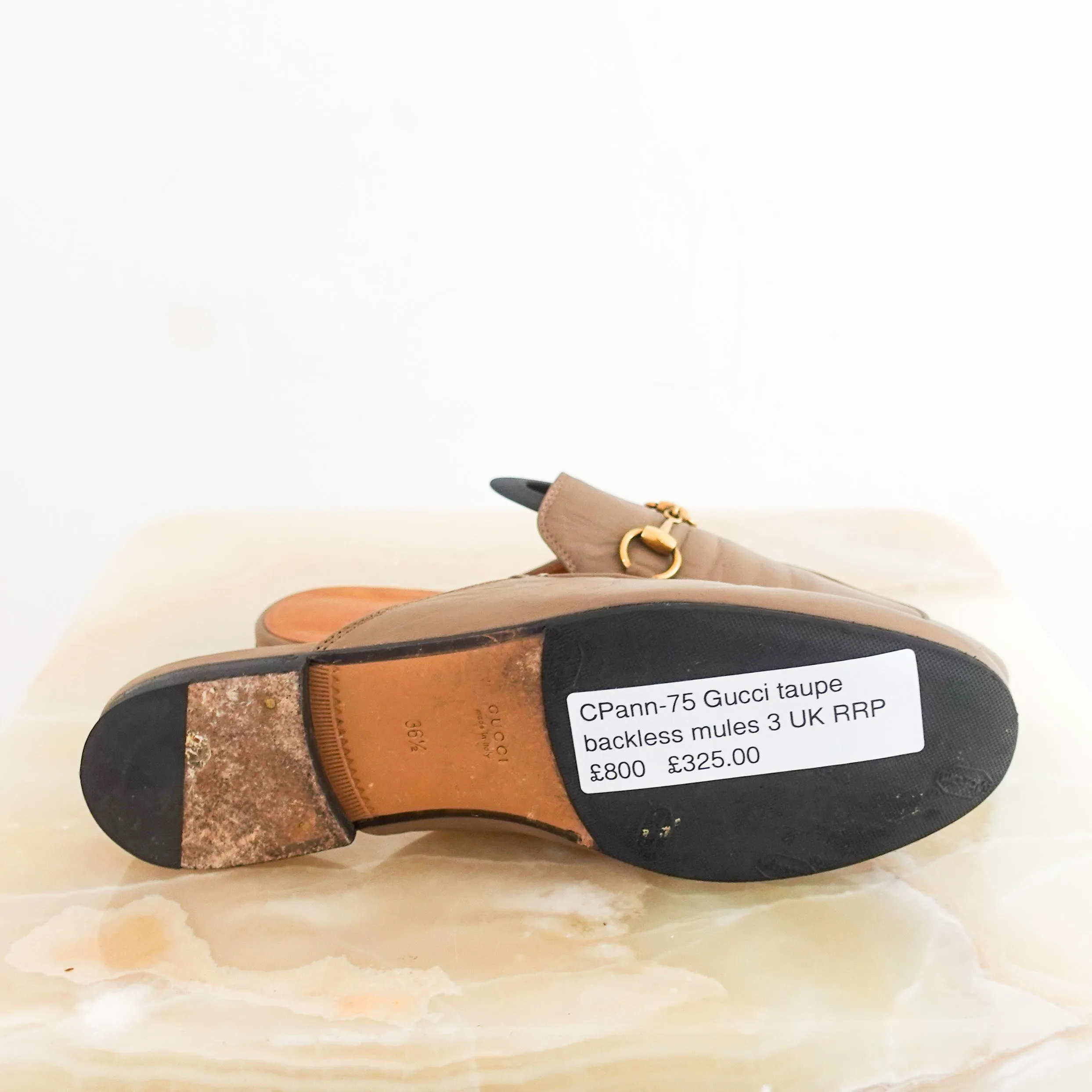 Brown leather prince town mules RRP £800-final Sale