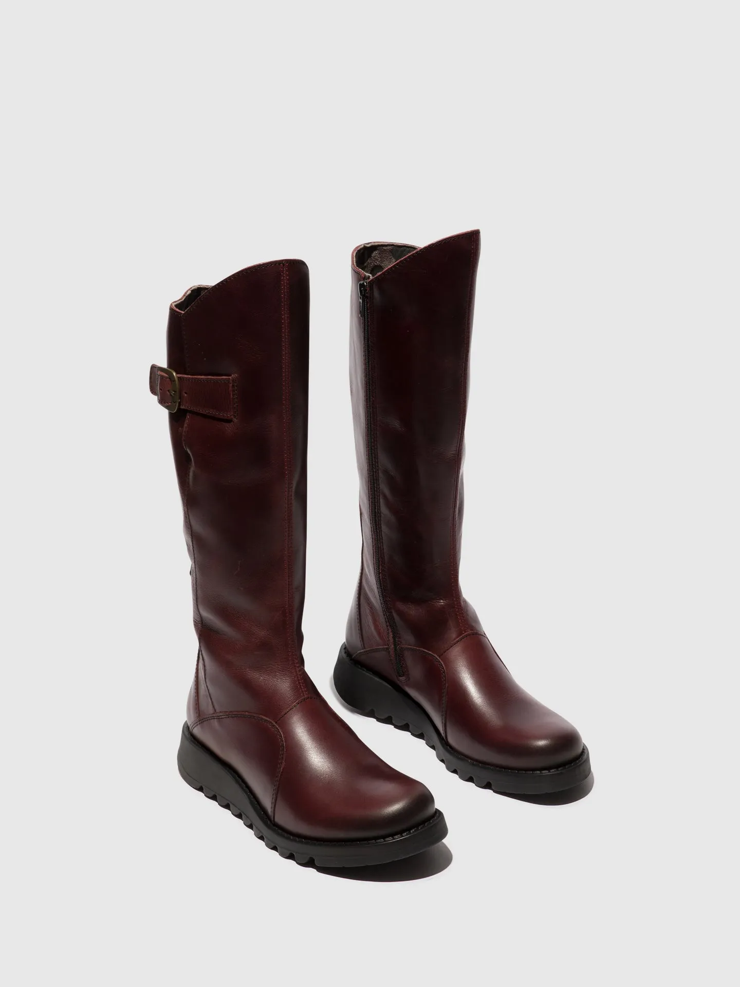 Buckle Boots MOL 2 WINE(BLACK SOLE)