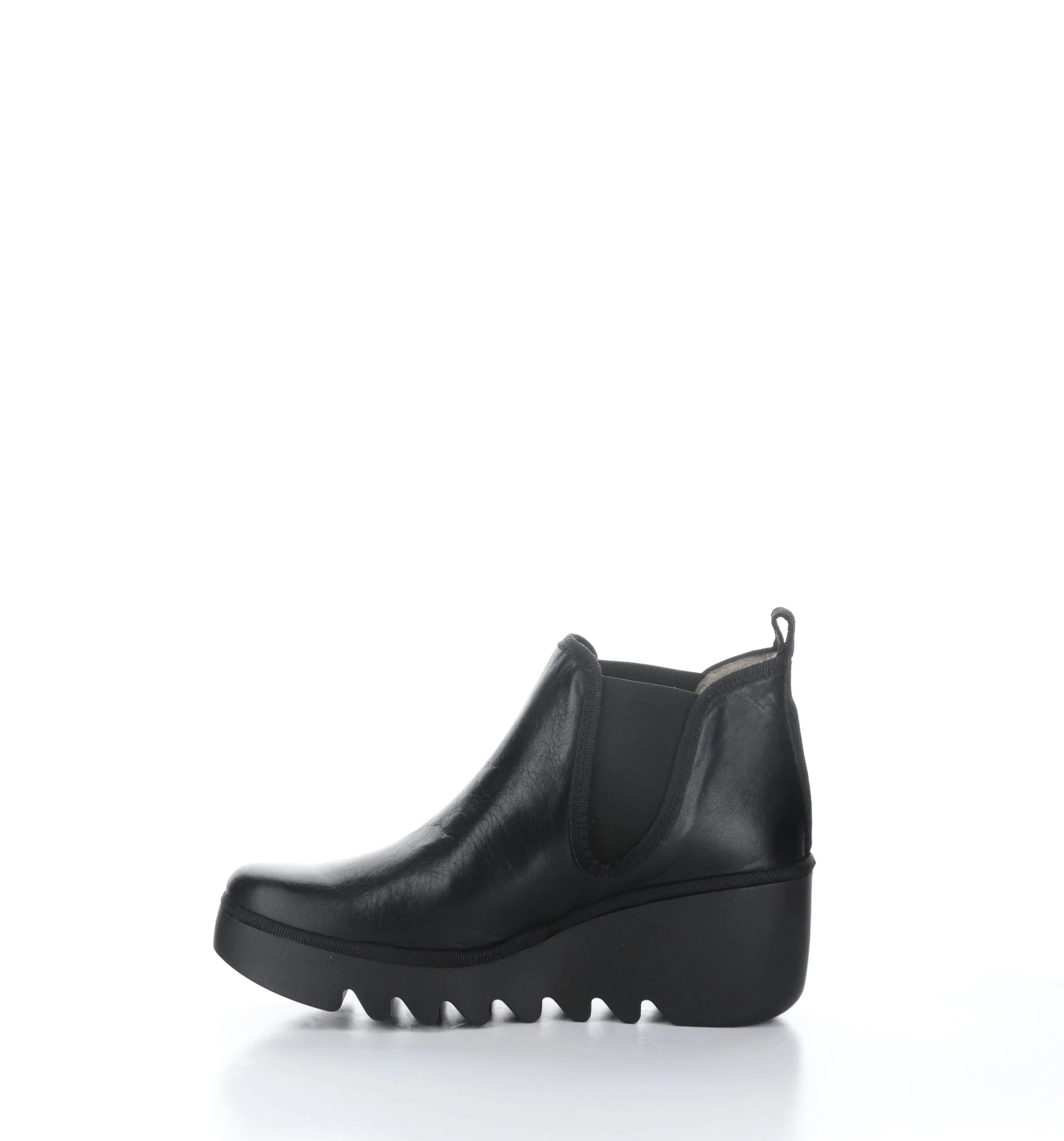BYNE349FLY Black Round Toe Ankle Boots
