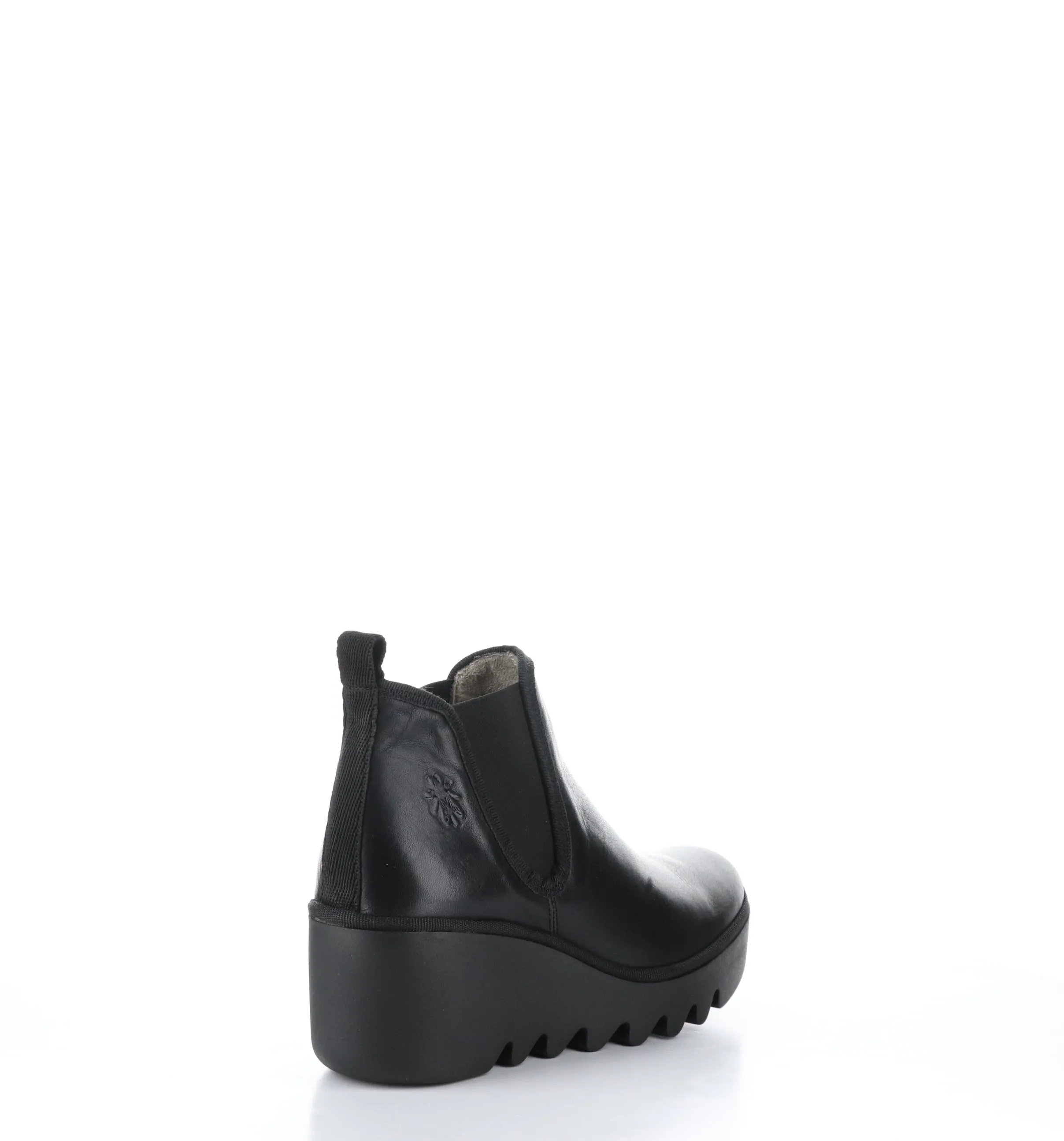 BYNE349FLY Black Round Toe Ankle Boots