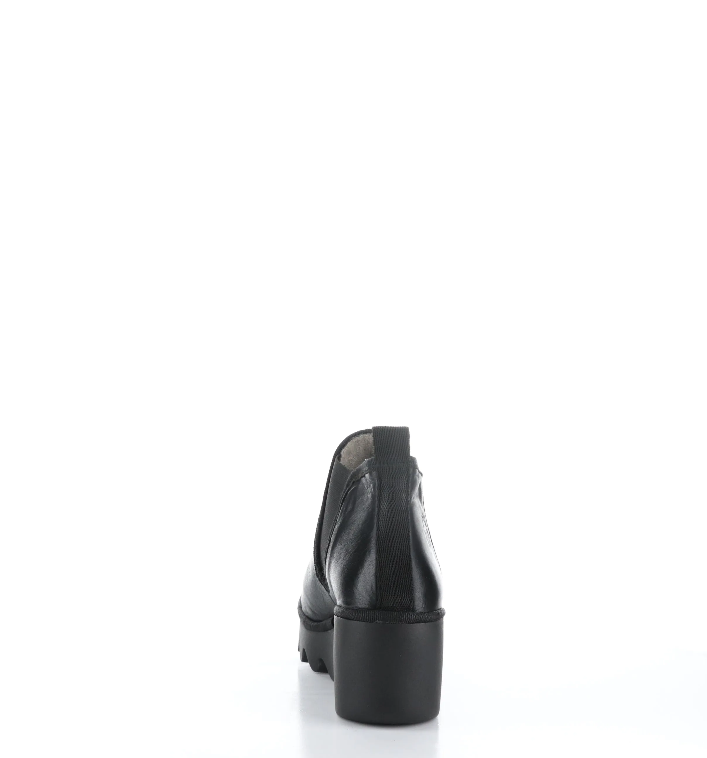 BYNE349FLY Black Round Toe Ankle Boots