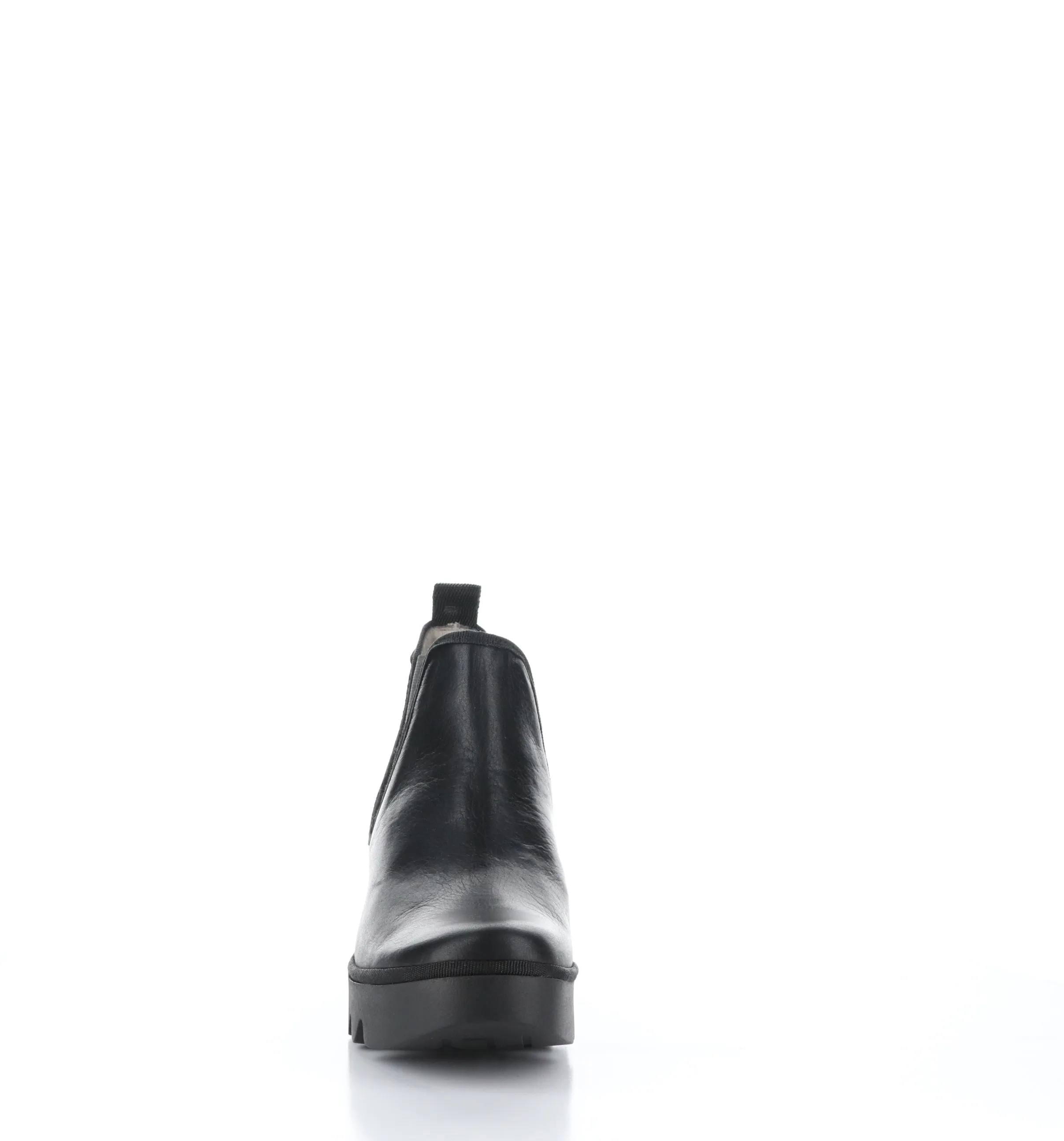 BYNE349FLY Black Round Toe Ankle Boots