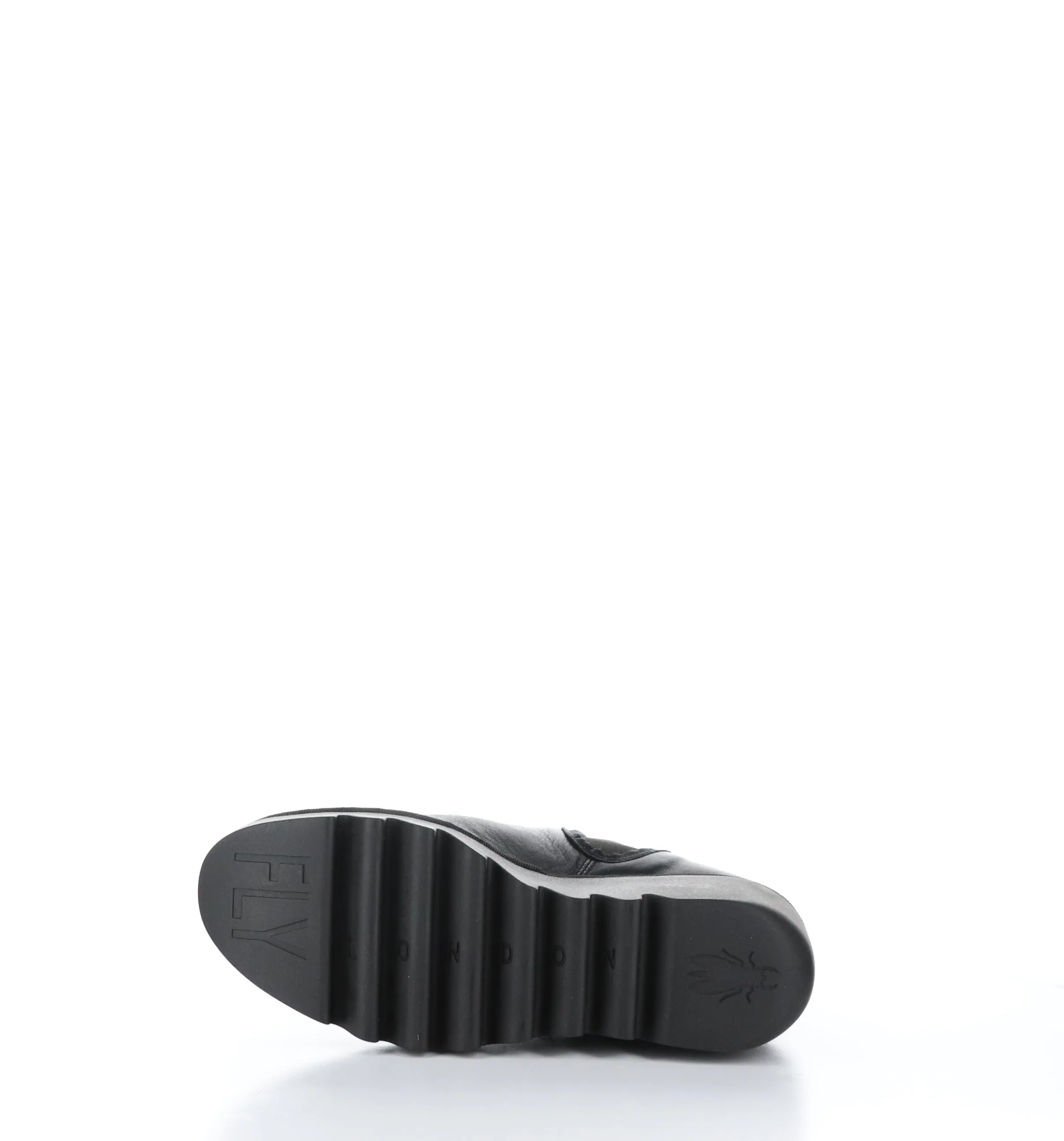 BYNE349FLY Black Round Toe Ankle Boots