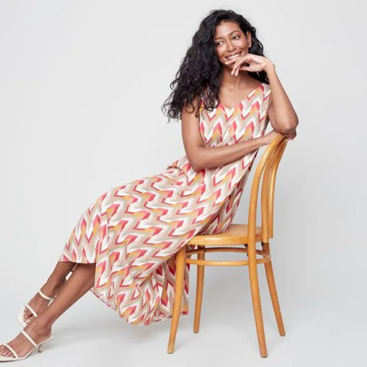 CHEVRON PRINT DRESS