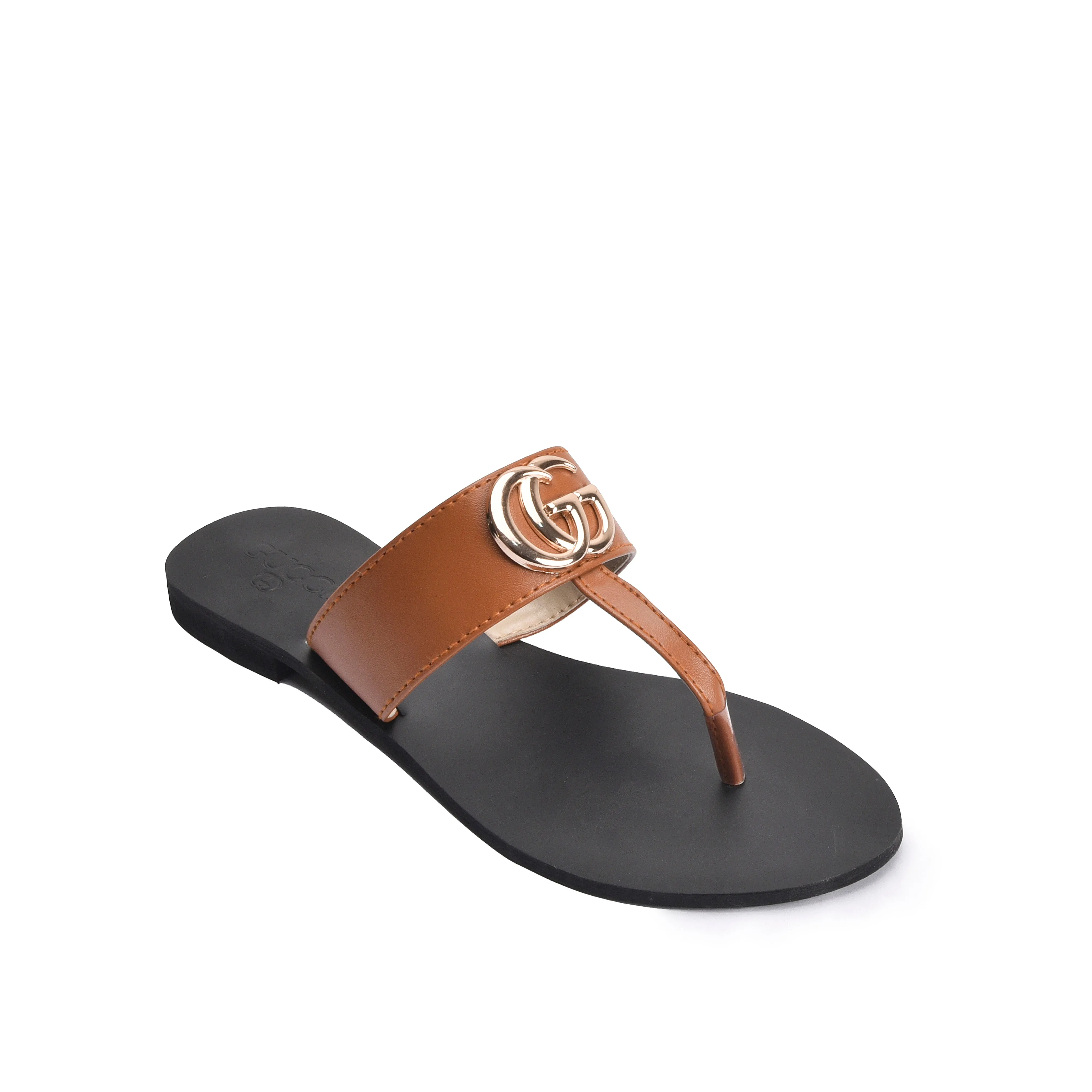 Classic Brown Leather Flat | 716R-B