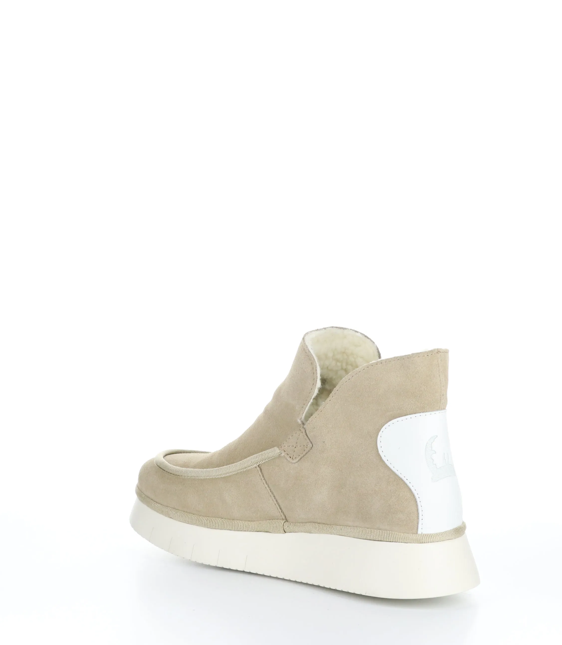 COZE348FLY Creme Round Toe Ankle Boots
