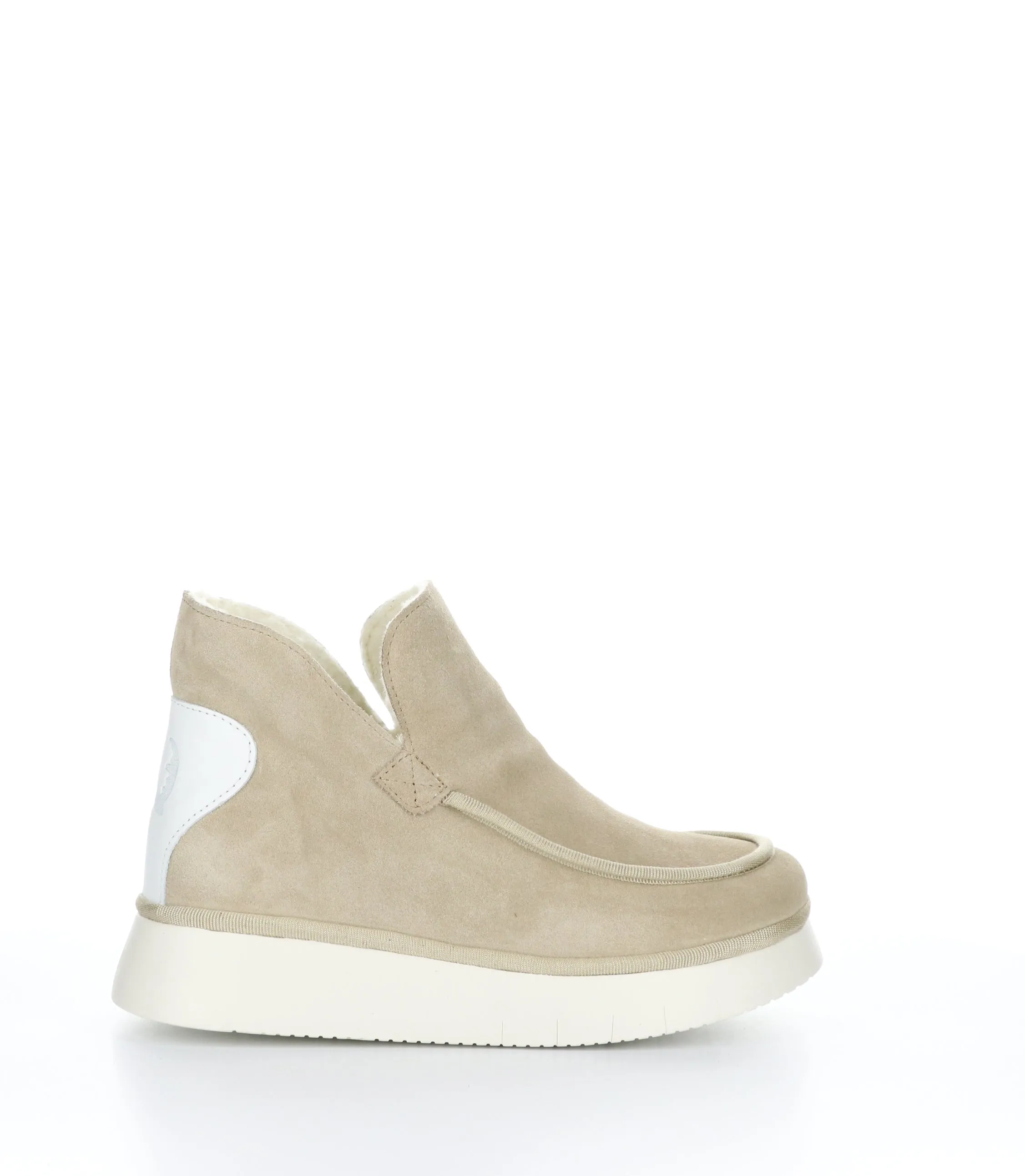 COZE348FLY Creme Round Toe Ankle Boots