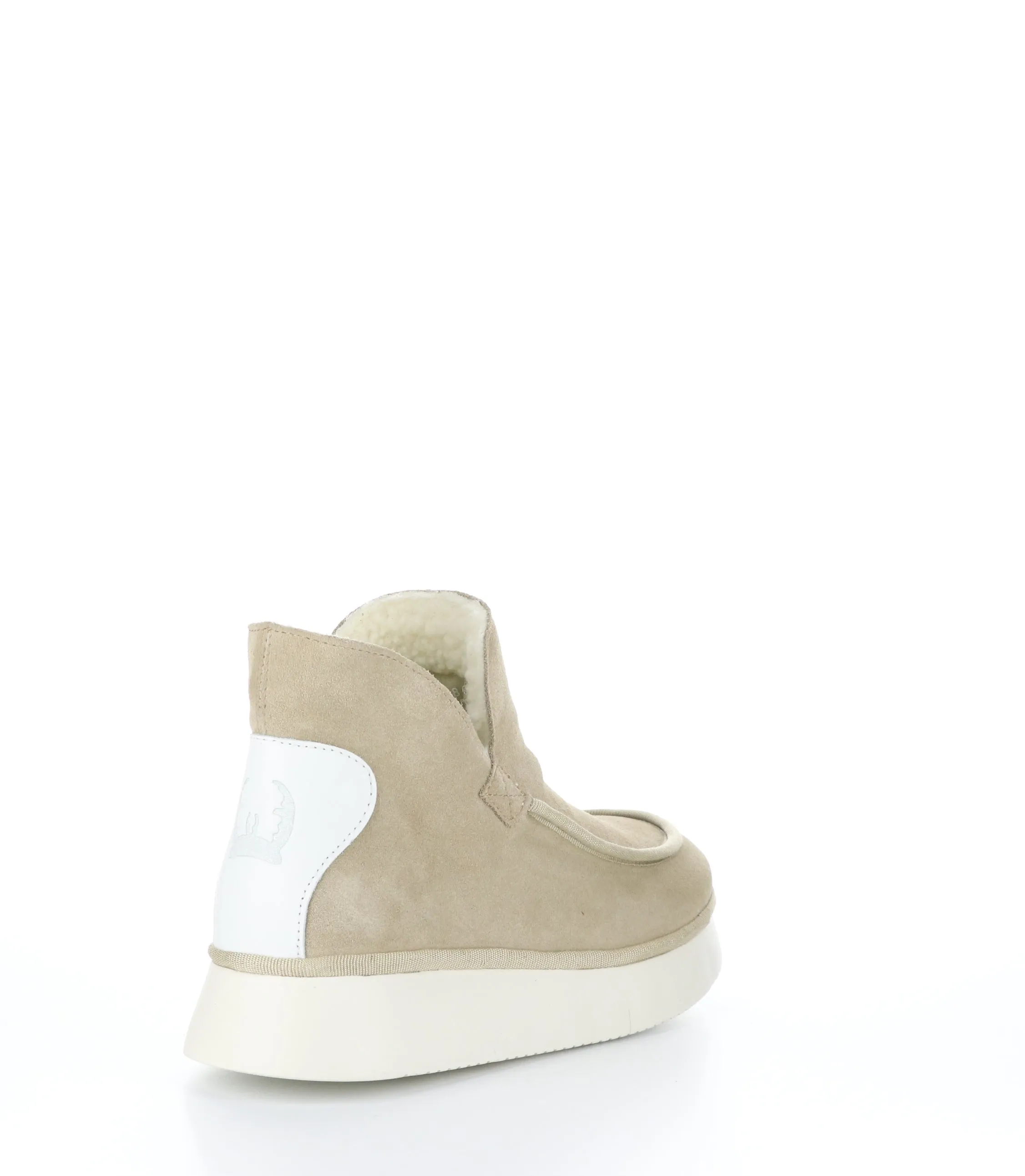 COZE348FLY Creme Round Toe Ankle Boots