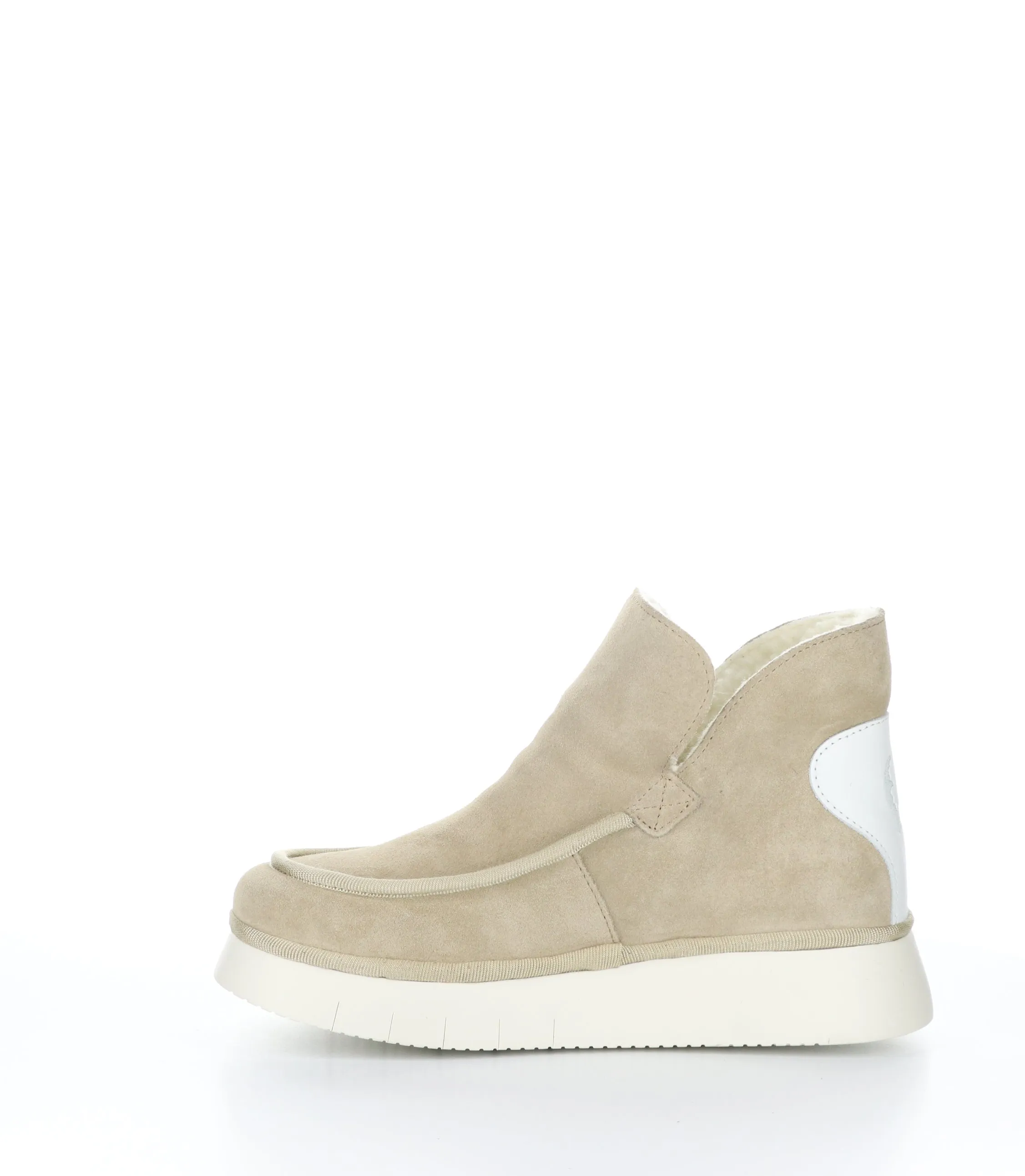 COZE348FLY Creme Round Toe Ankle Boots