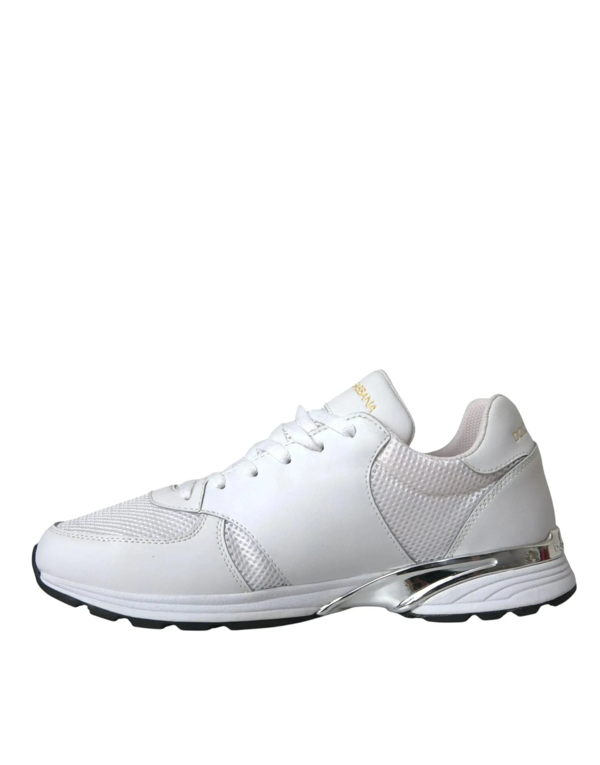 Dolce & Gabbana White Leather Low Top Sneakers