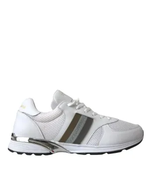 Dolce & Gabbana White Leather Low Top Sneakers