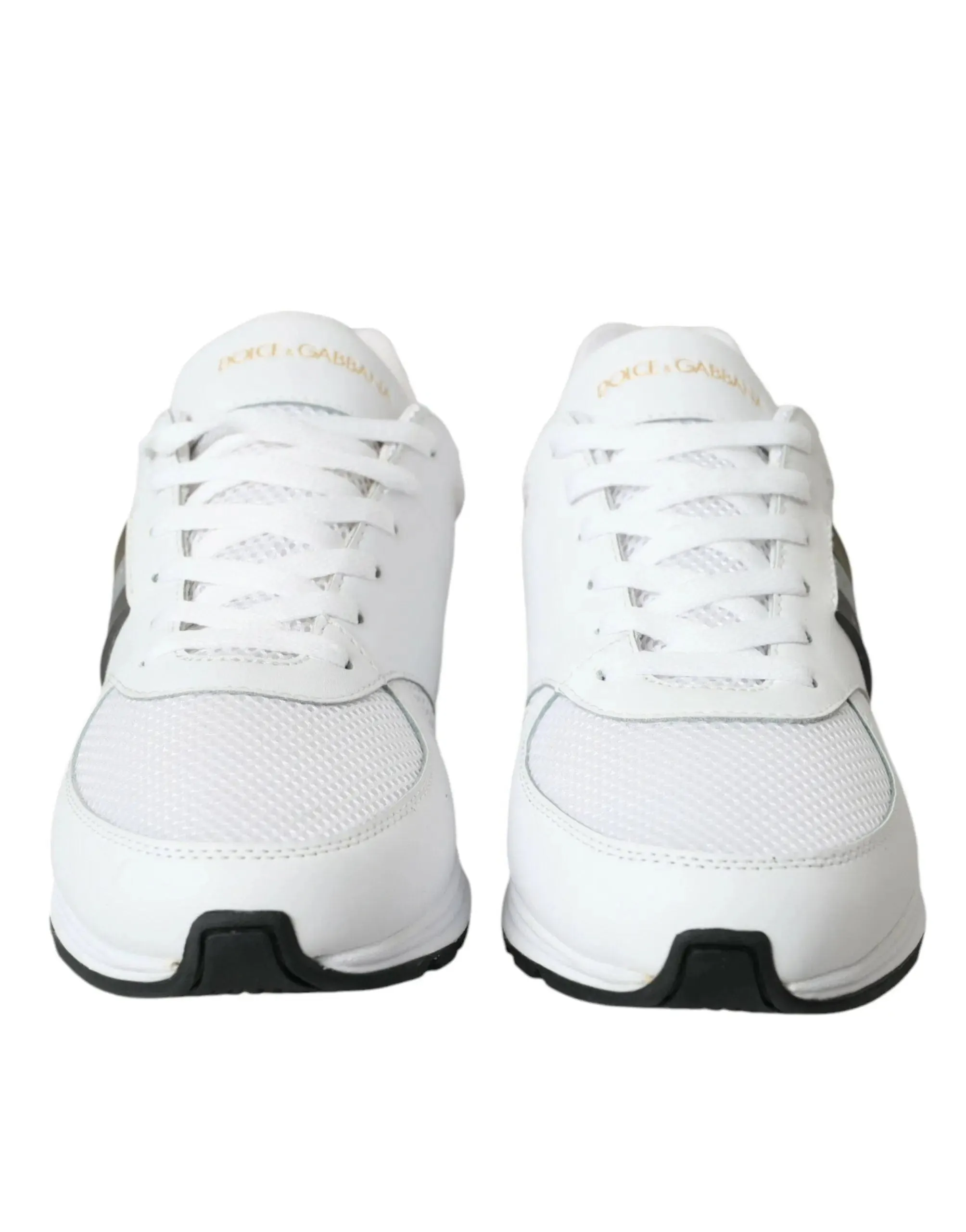 Dolce & Gabbana White Leather Low Top Sneakers