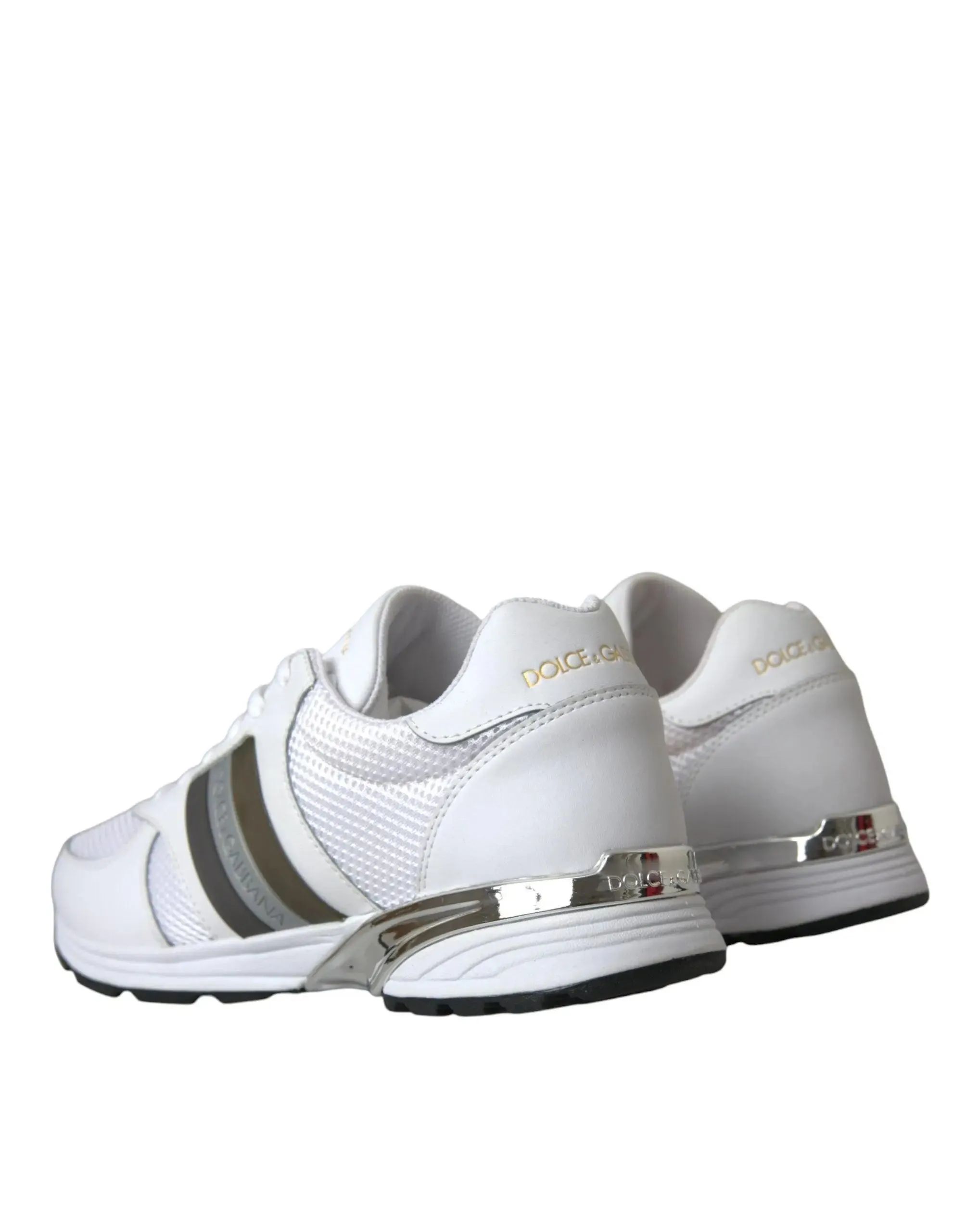 Dolce & Gabbana White Leather Low Top Sneakers