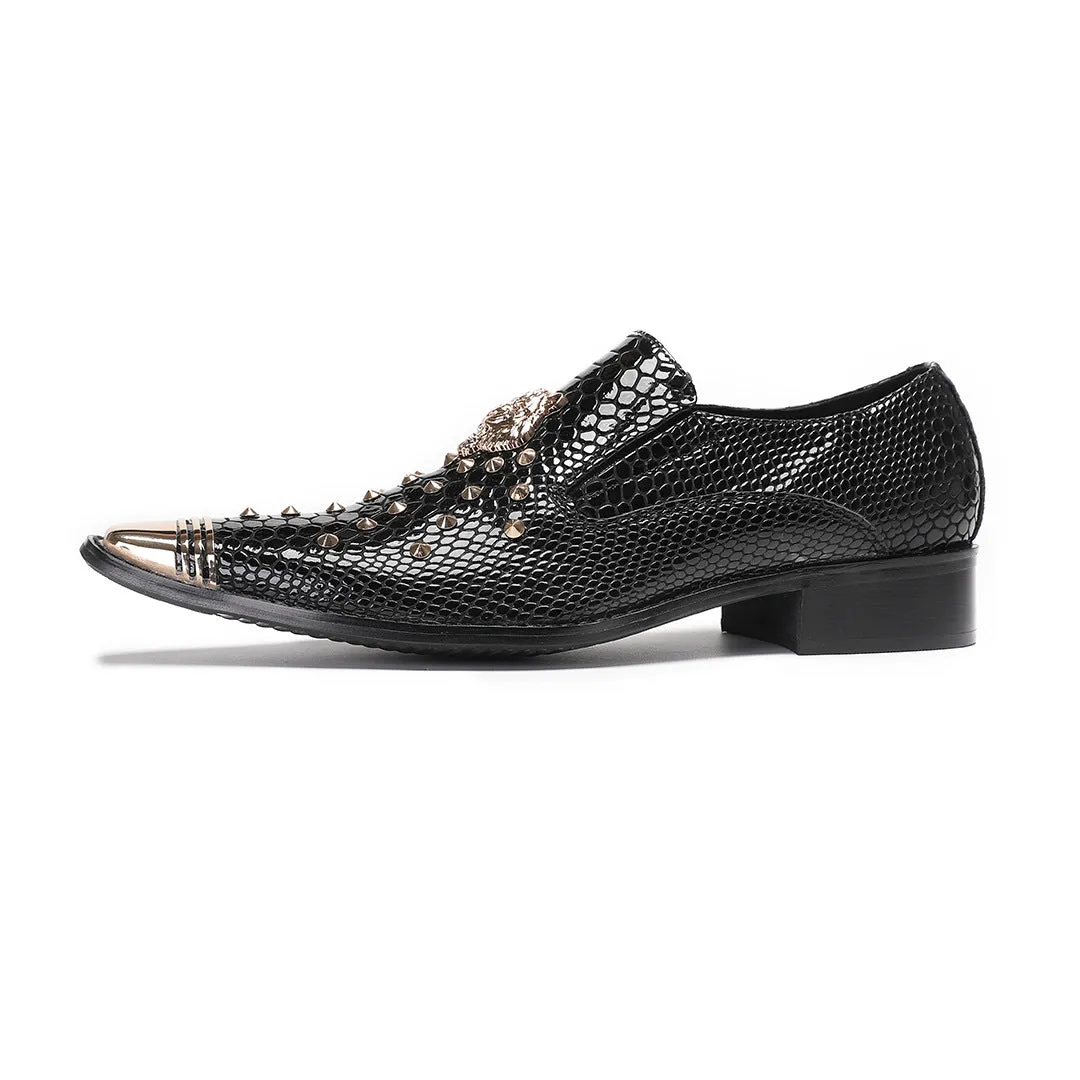 European Station Bright Peas Shoes Men's 2024 New Summer Soft Sole Casual One-Pedal Loafers Leather Shoes Men's