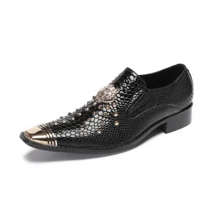 European Station Bright Peas Shoes Men's 2024 New Summer Soft Sole Casual One-Pedal Loafers Leather Shoes Men's