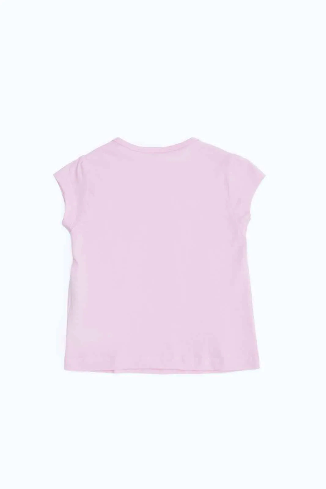 Girls Pink Solid Schiffli Blouse