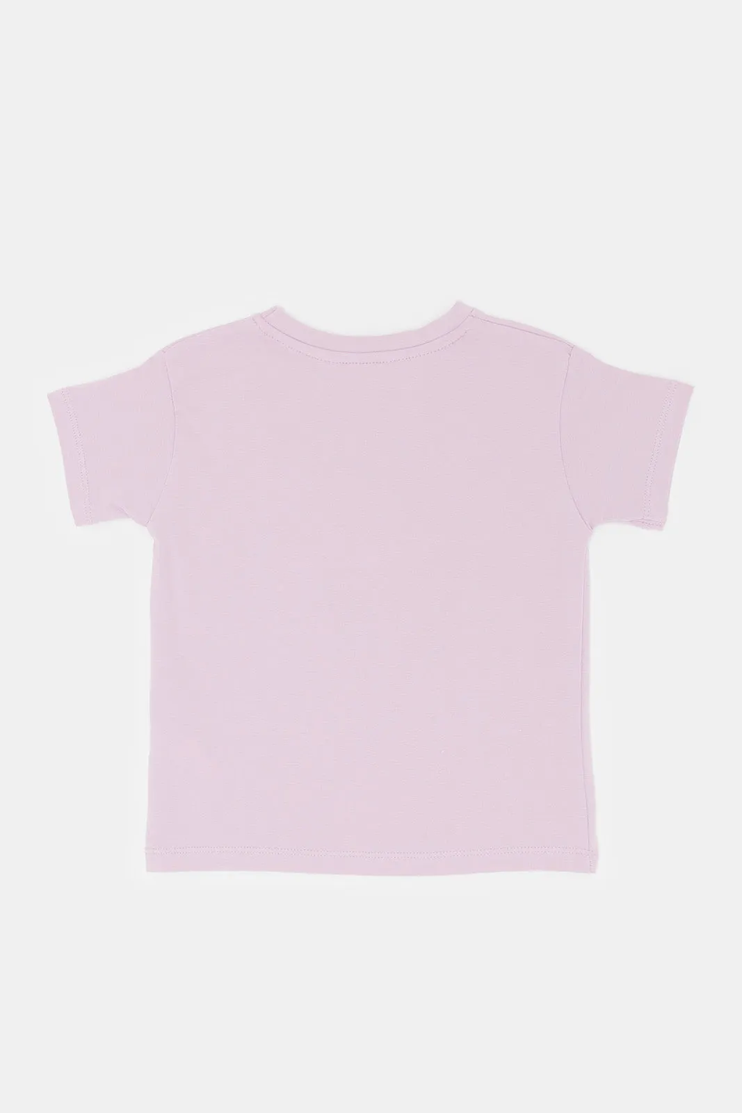 Infant Girls Lilac Sequence Embellished T-Shirt