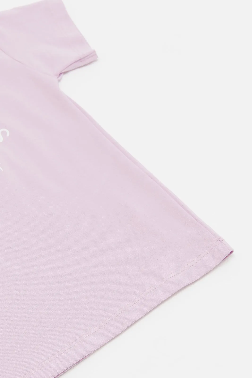 Infant Girls Lilac Sequence Embellished T-Shirt