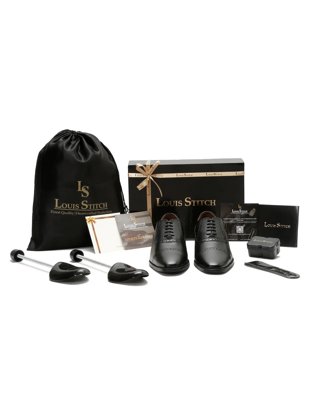 Jet Black Italian Leather Oxford Shoes