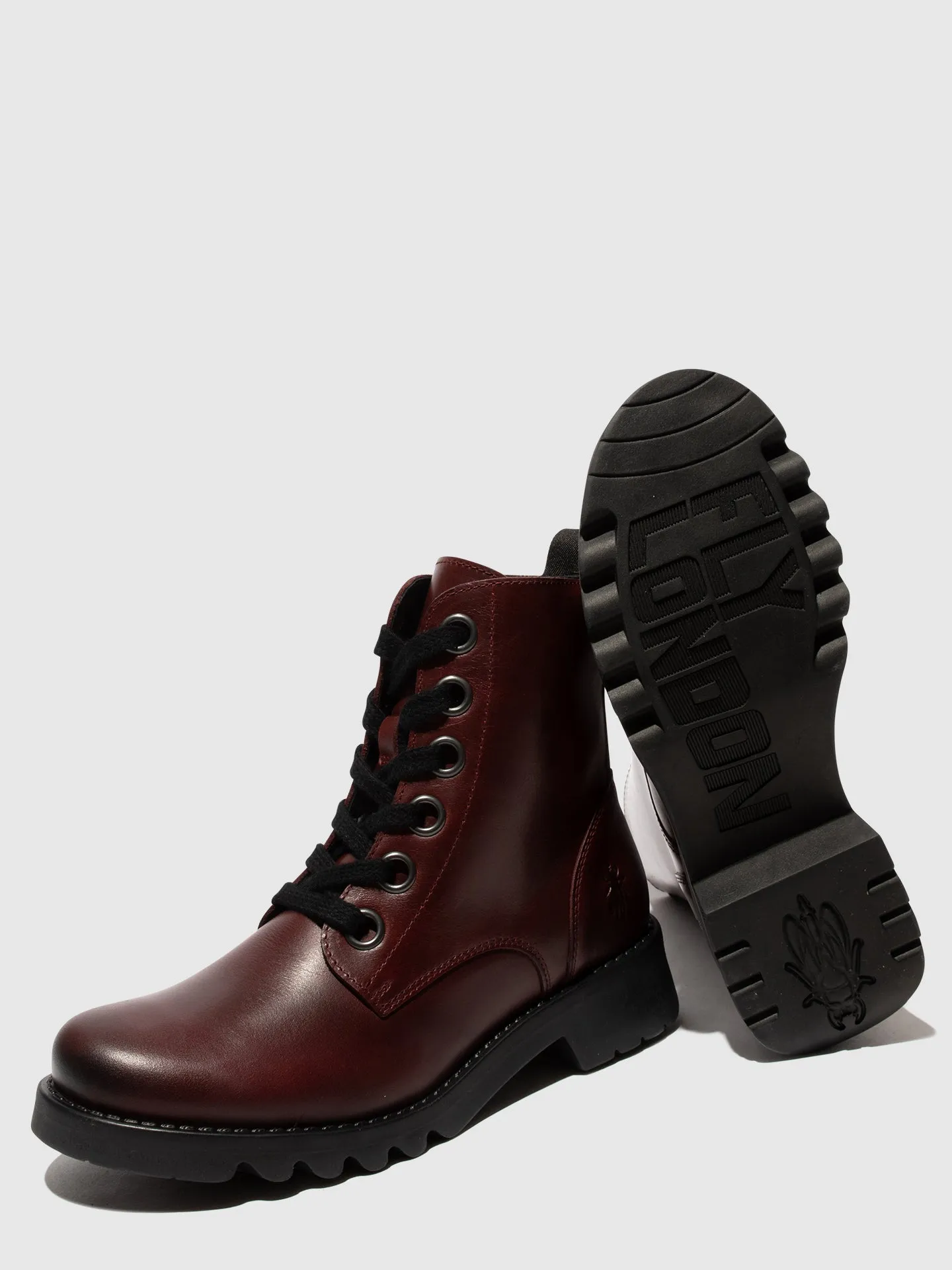 Lace-up Ankle Boots RAGI539FLY PURPLE (BLACK SOLE)
