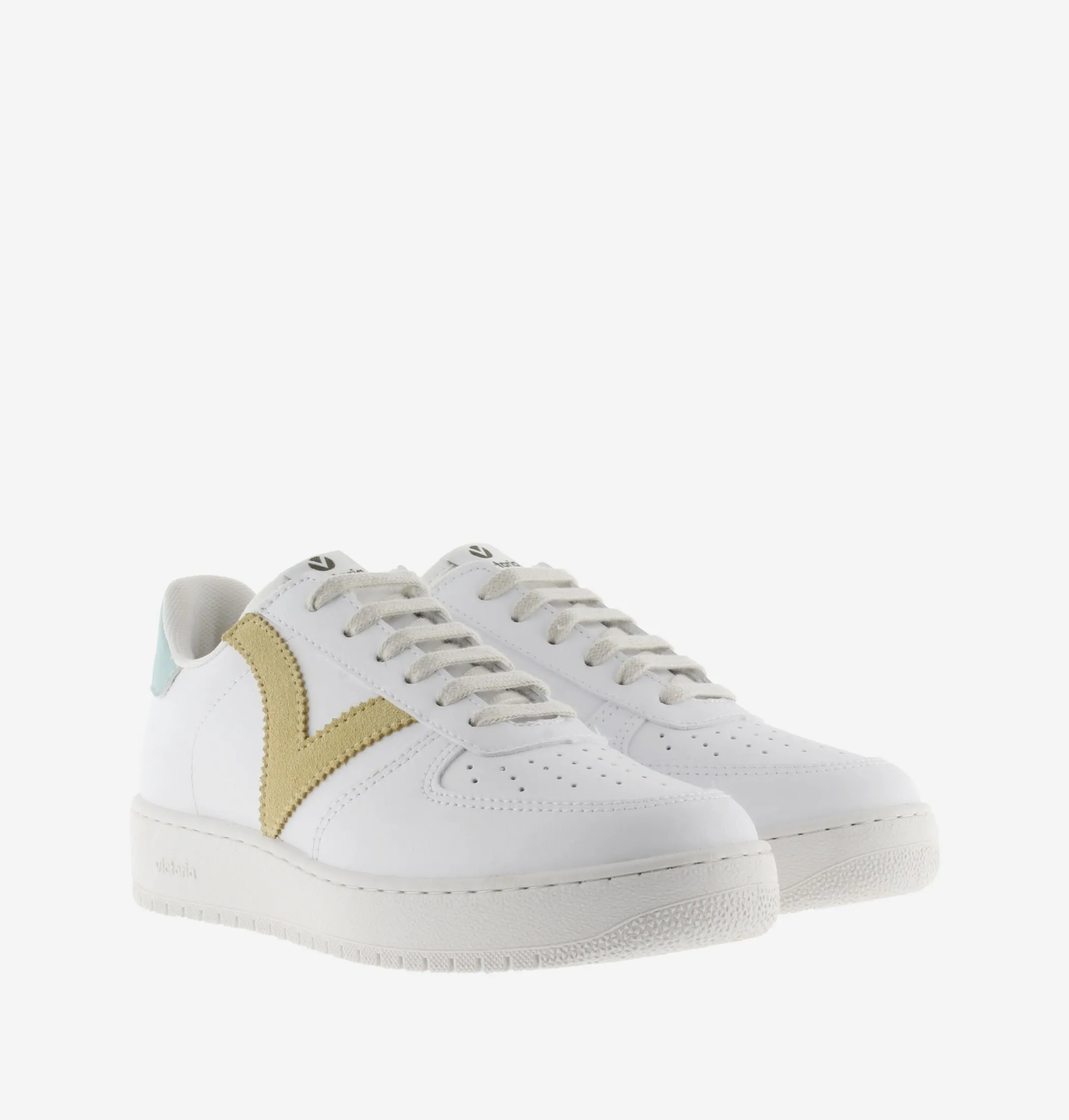 Madrid Contrast Faux Leather Trainer