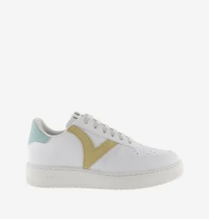 Madrid Contrast Faux Leather Trainer