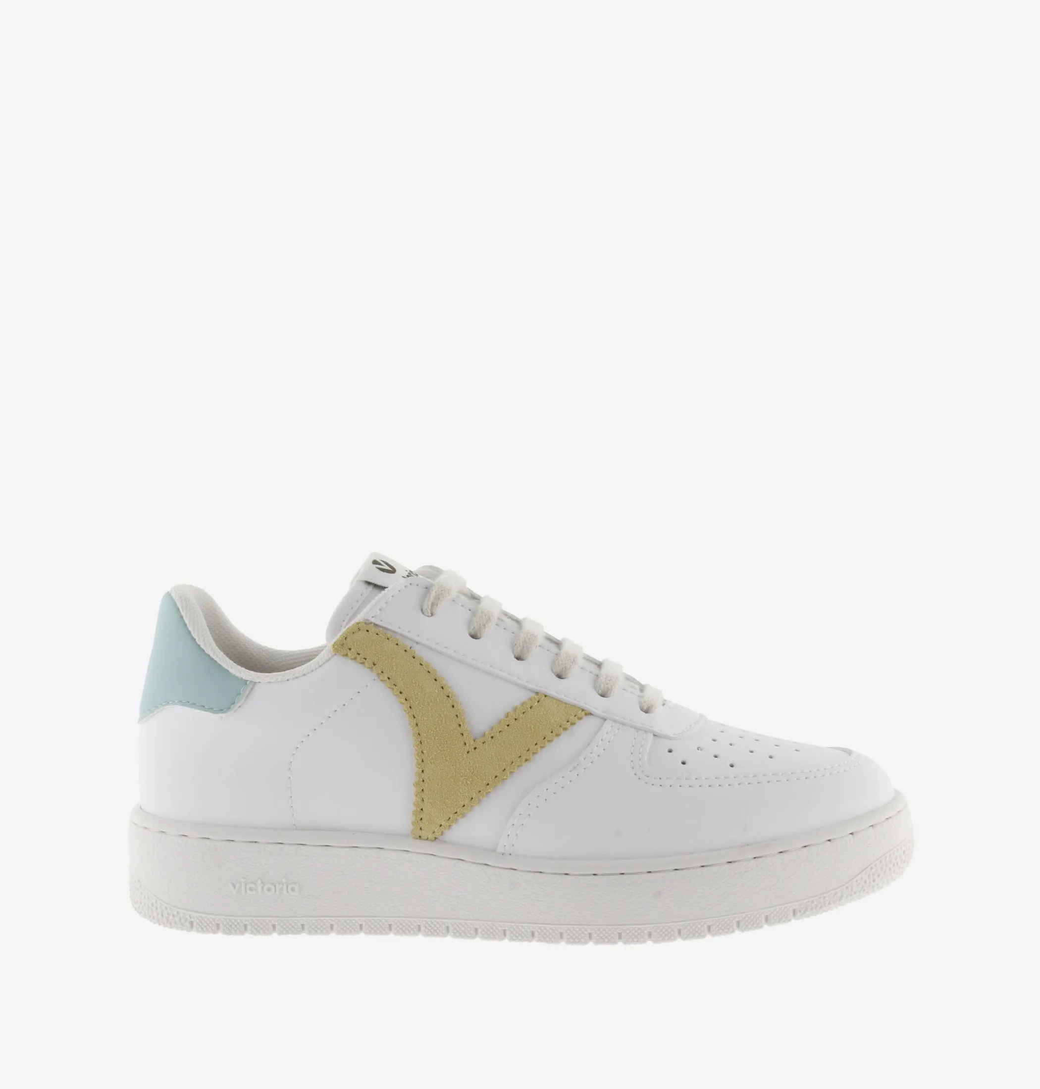 Madrid Contrast Faux Leather Trainer