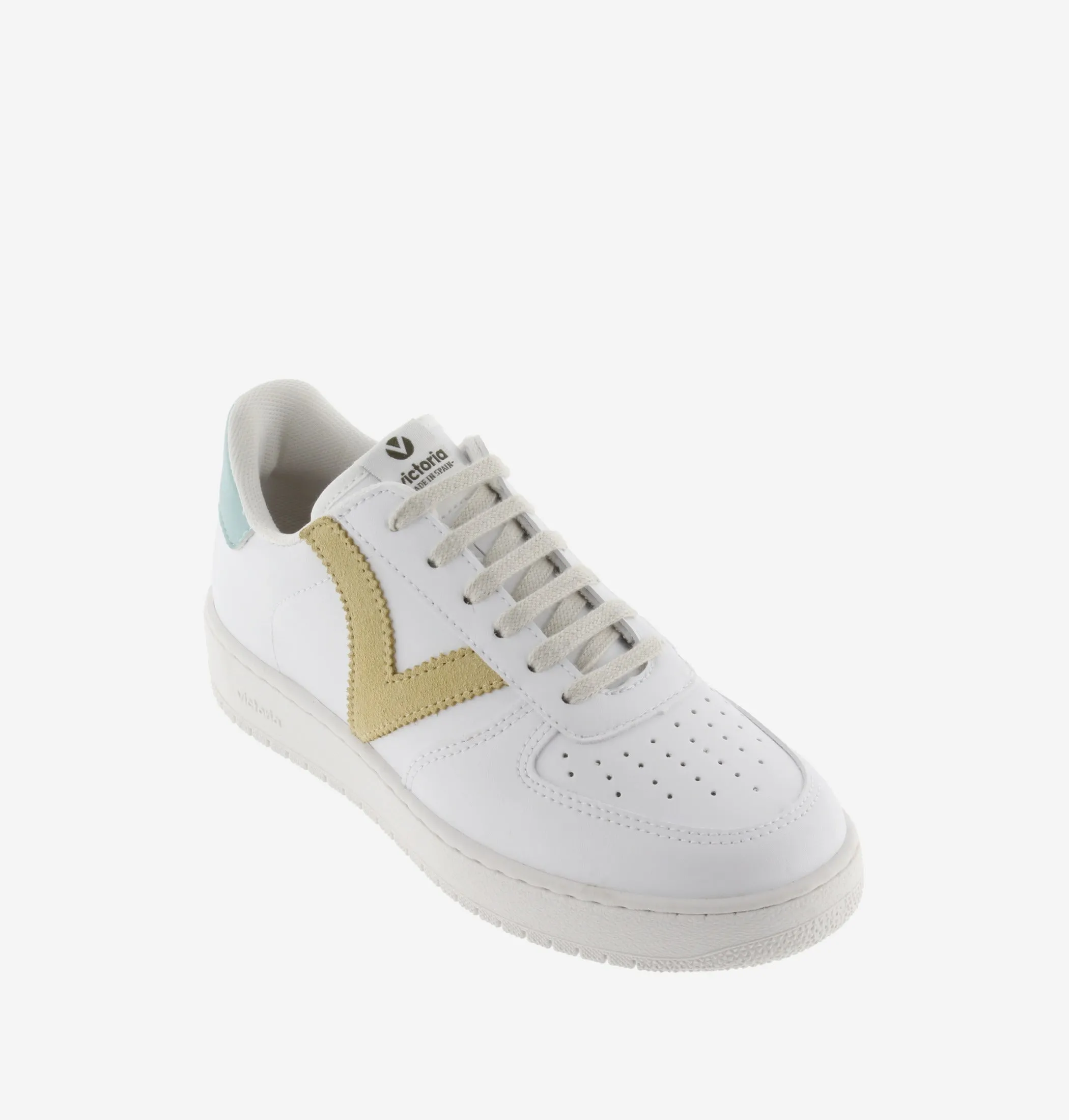 Madrid Contrast Faux Leather Trainer