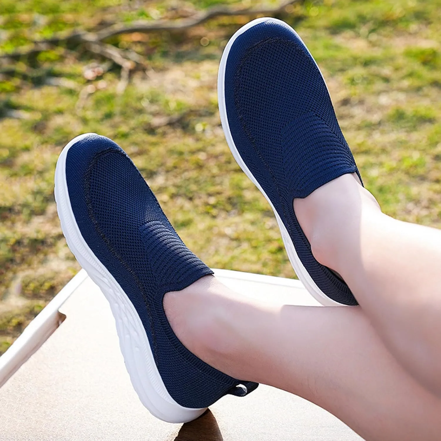 Men's Fashion Versatile Walking Shoes Comfortable Lightweight Casual Walking Shoe Soft Flat Soled Elderly Shoes