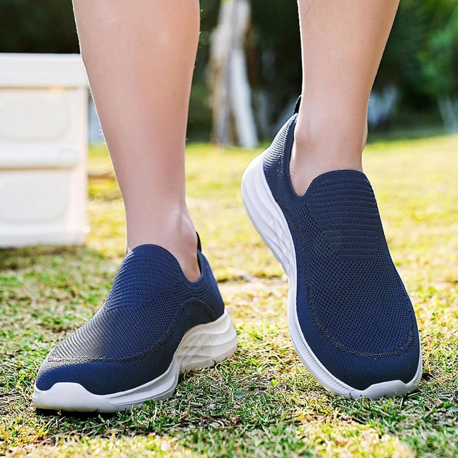 Men's Fashion Versatile Walking Shoes Comfortable Lightweight Casual Walking Shoe Soft Flat Soled Elderly Shoes