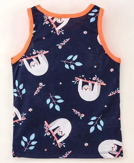 Monkeys Printed Tshirt - Navy