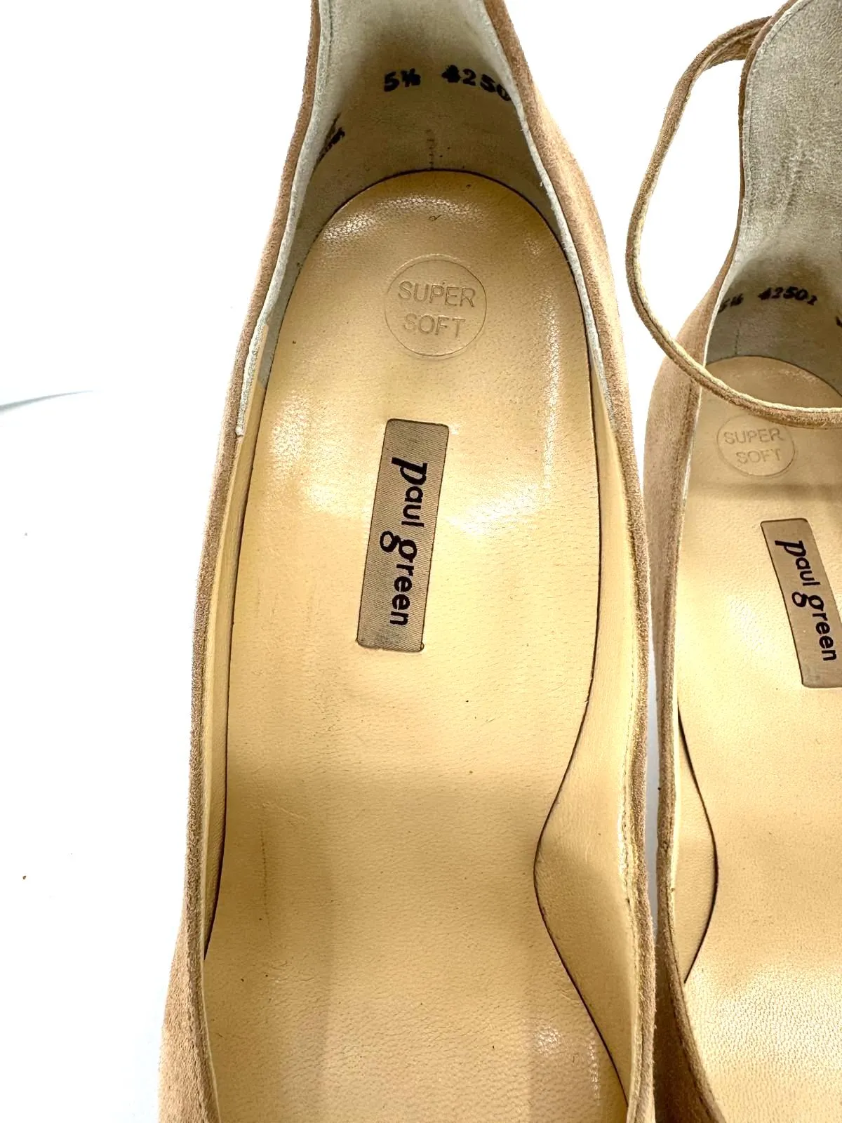 PAUL GREEN ANNIE DEER SUEDE ANKLE STRAP PUMPS