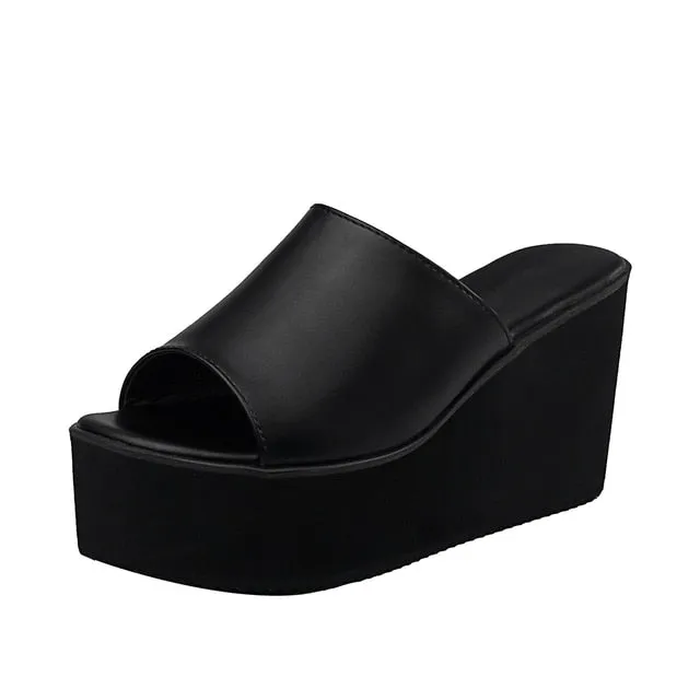 Platform High Heels Summer Slip On Women's Wedge Sandals