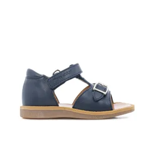 Pom D Api Navy Leather 'Poppy Easy' Sandals
