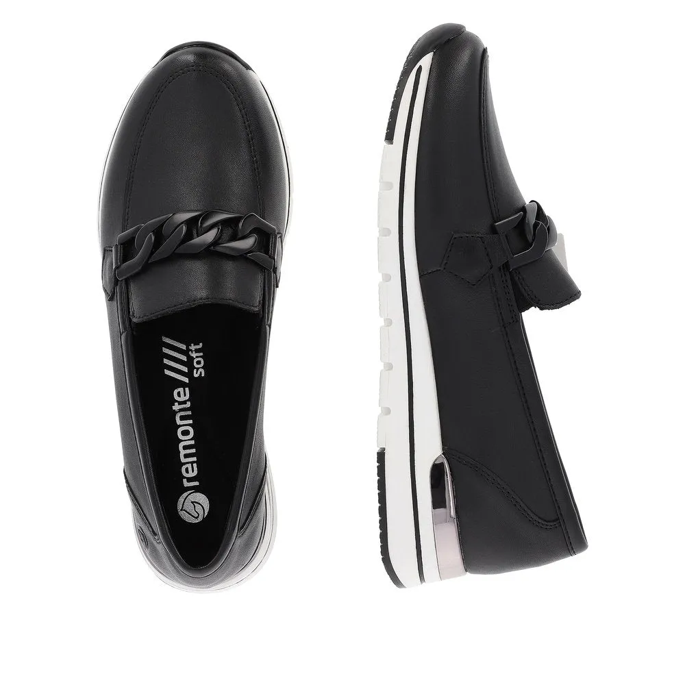Remonte Black Wide Fit Loafer|R671100