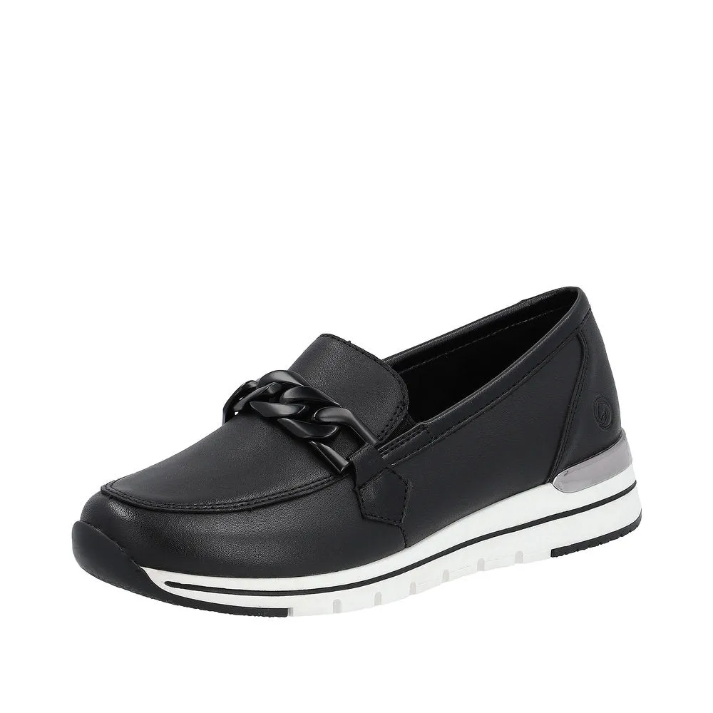 Remonte Black Wide Fit Loafer|R671100