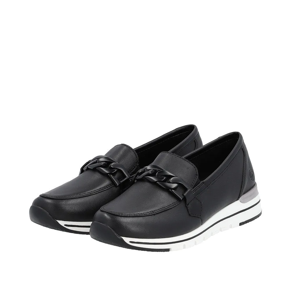 Remonte Black Wide Fit Loafer|R671100