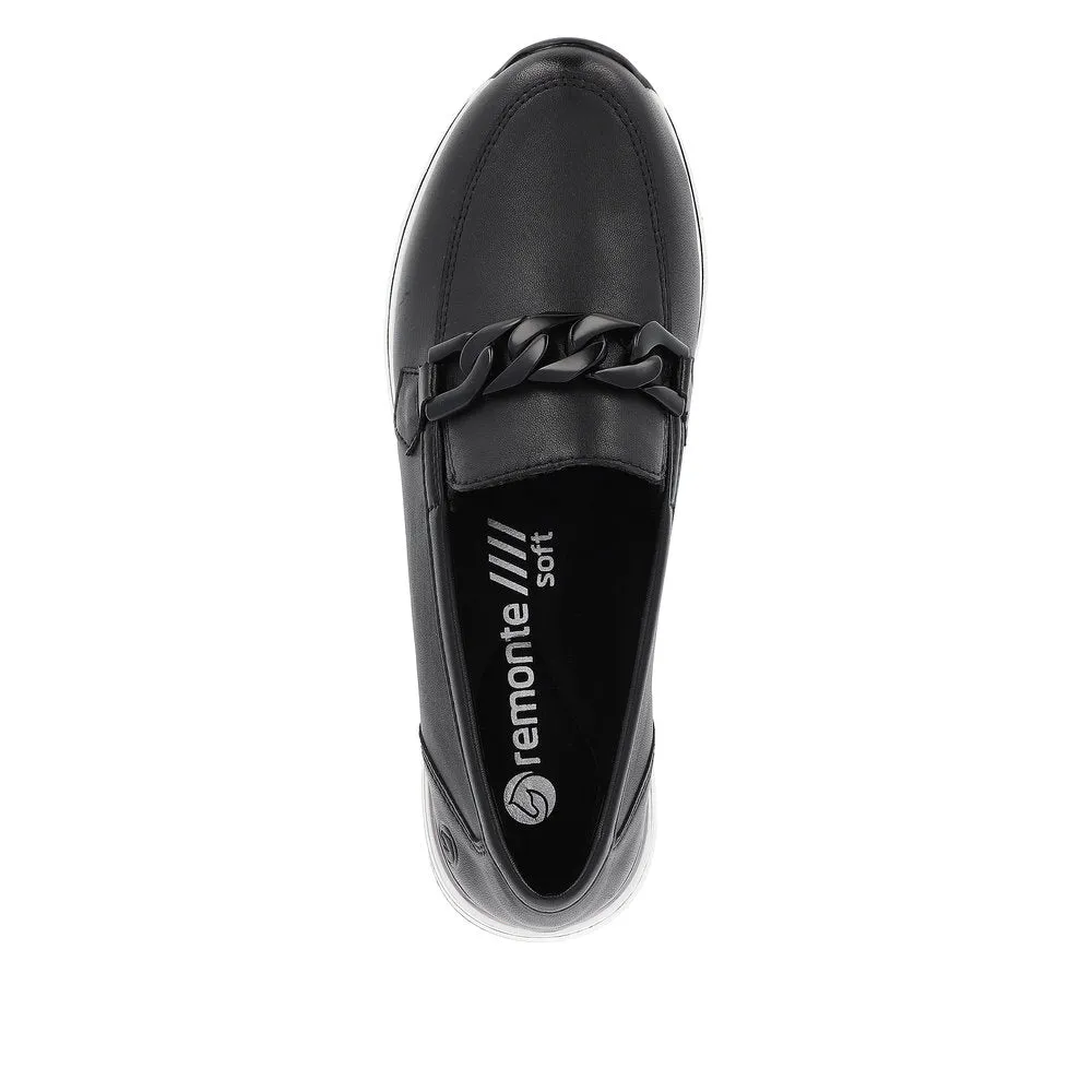 Remonte Black Wide Fit Loafer|R671100