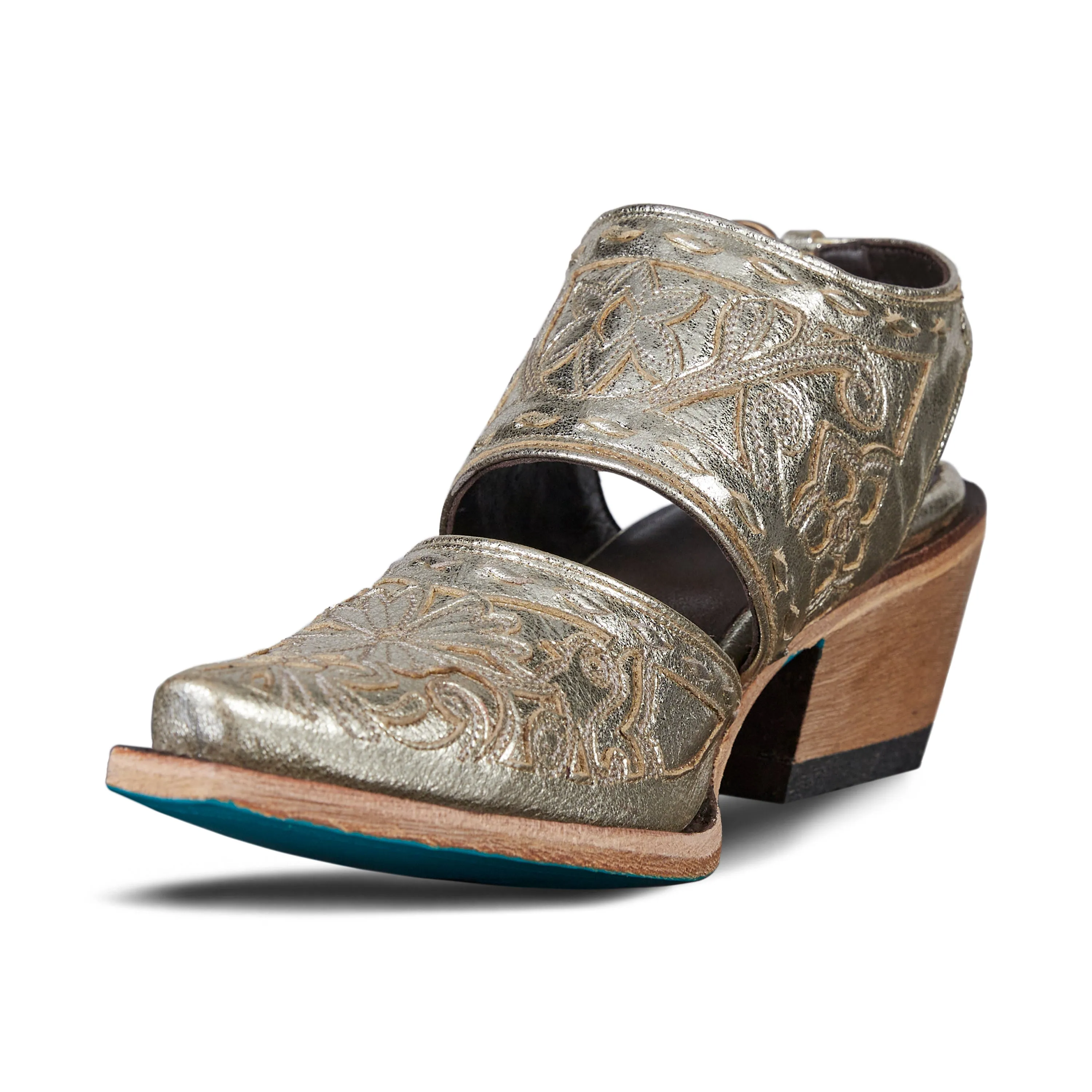 Robin Slingback Mule in Champagne Metallic