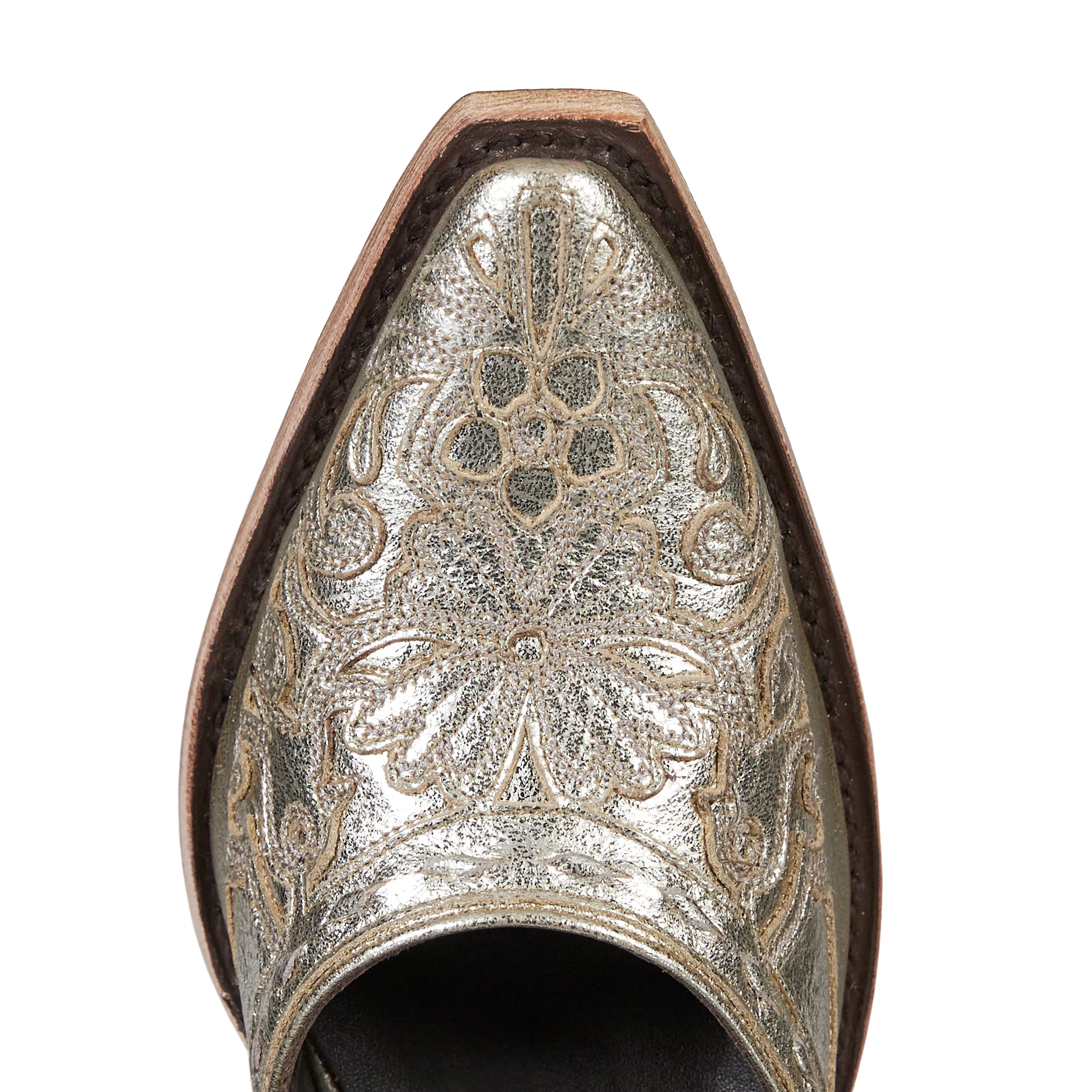 Robin Slingback Mule in Champagne Metallic