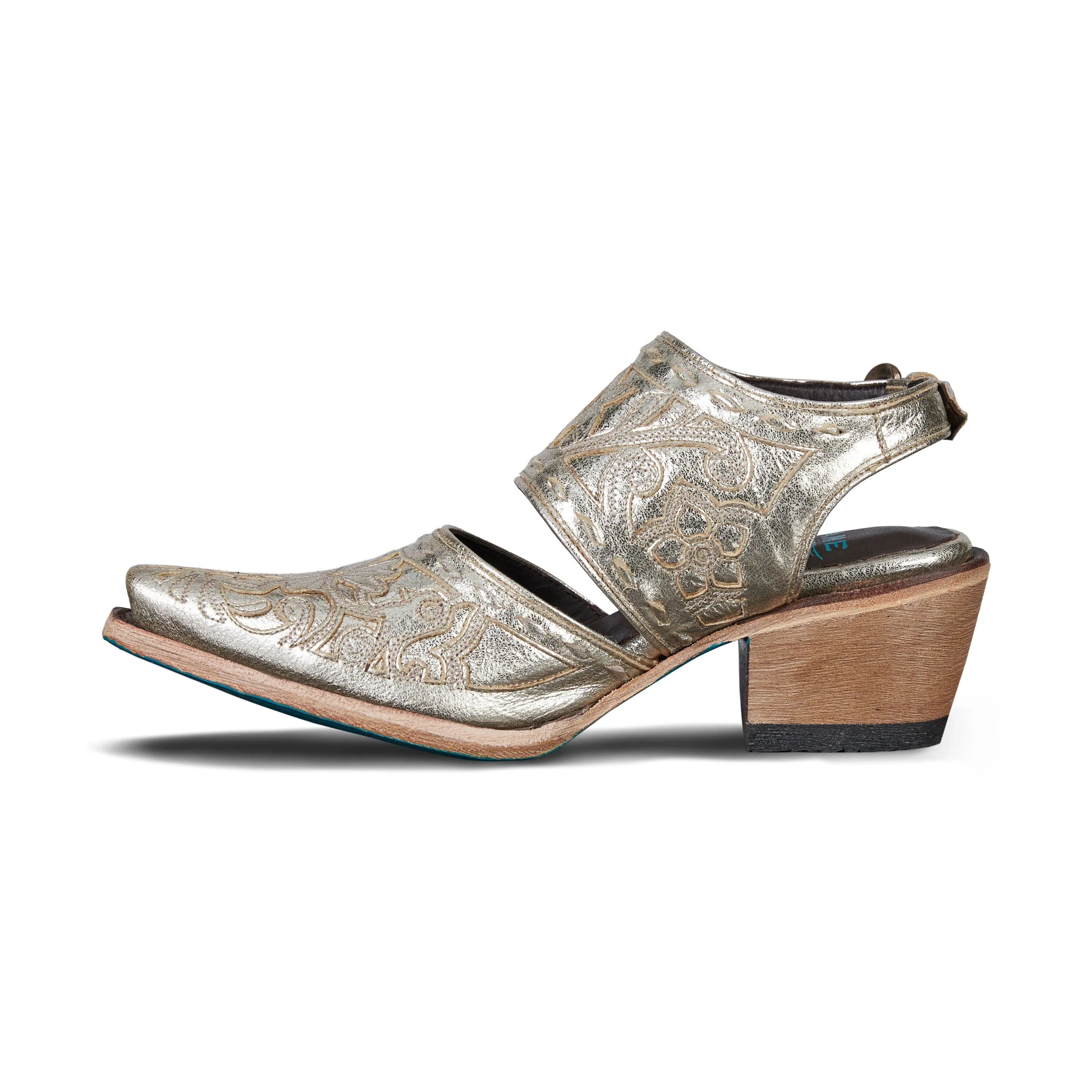 Robin Slingback Mule in Champagne Metallic