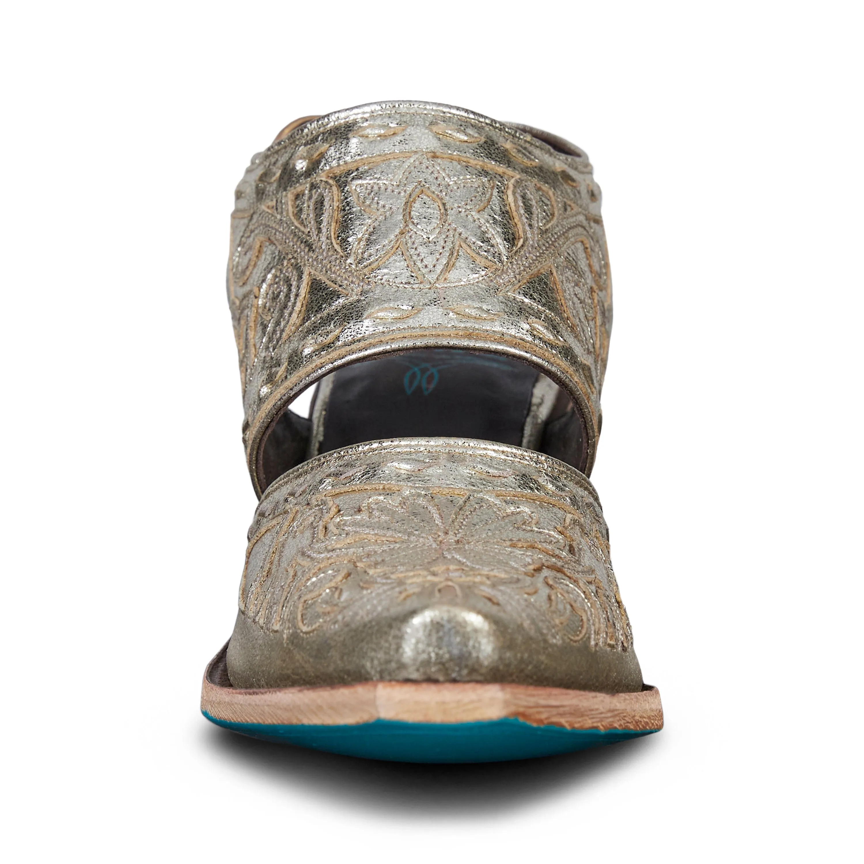 Robin Slingback Mule in Champagne Metallic