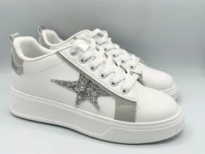 Shirley trainers - silver. LAST PAIR