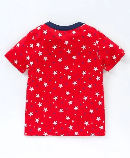 Stars Printed Tshirt - Red