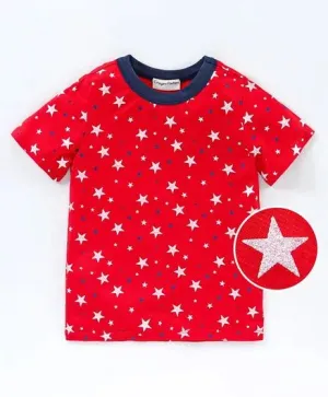 Stars Printed Tshirt - Red