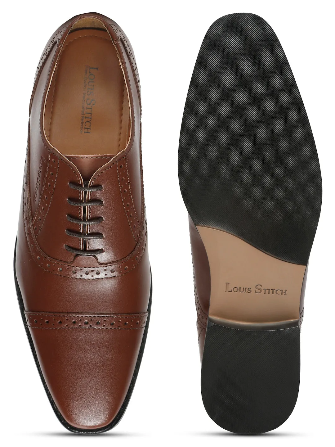 Tan Italian Leather Oxford Shoes