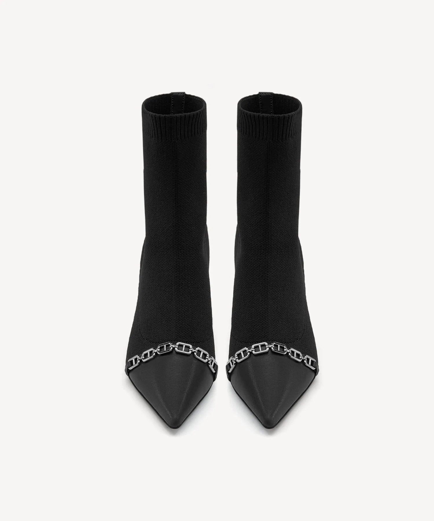 Trendy Pointed Toe Sock Ankle Boots