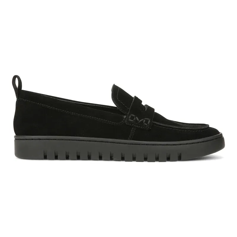 Uptown Loafer - Black Suede